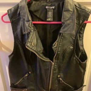 Faux leather vest from Hot Topic